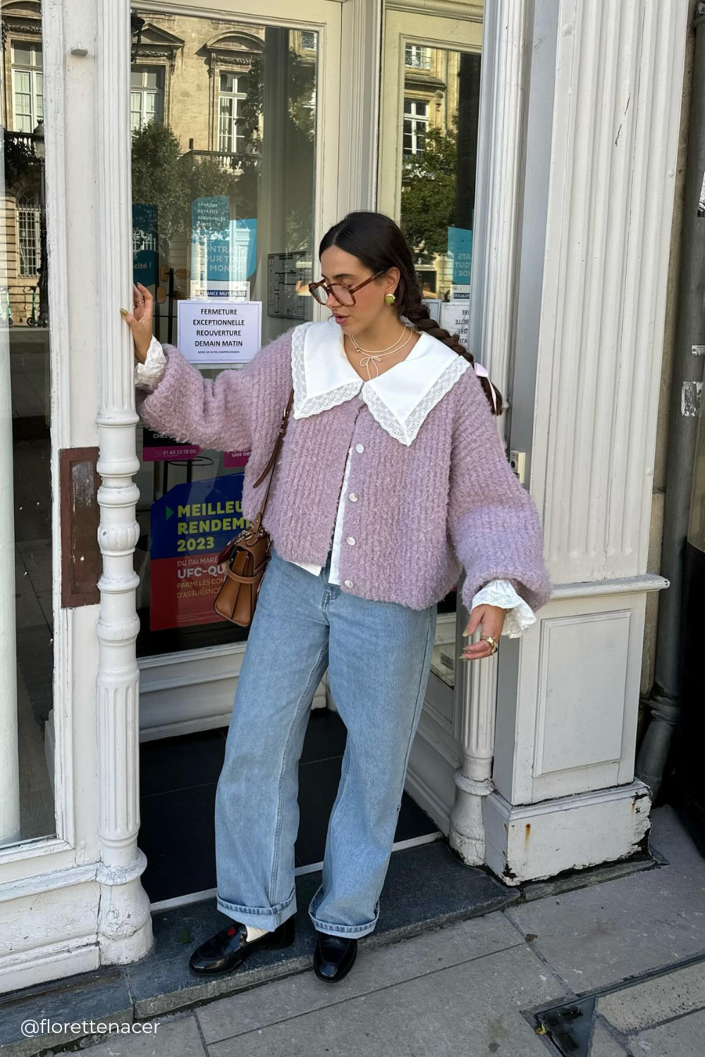 Elsie Knit Cardigan Lilac