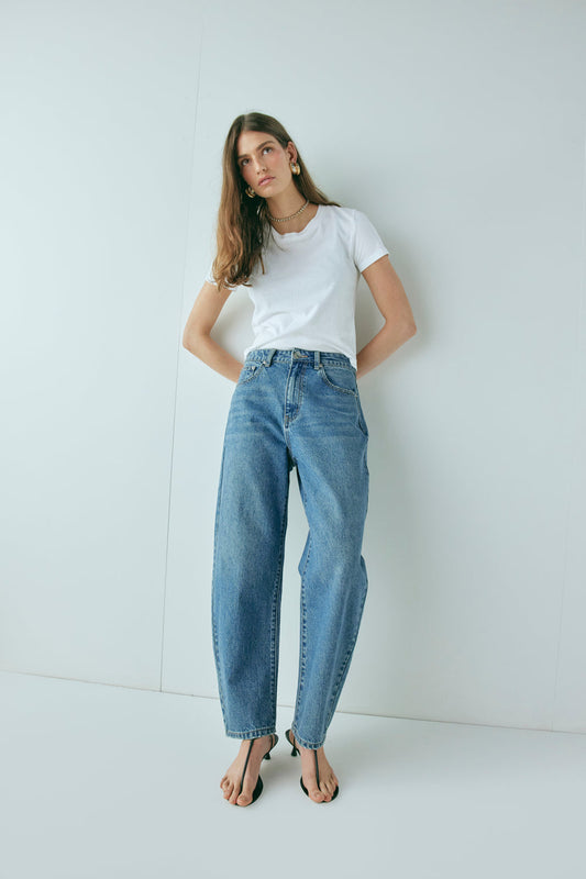 Lex Barrel Denim Jeans Blue