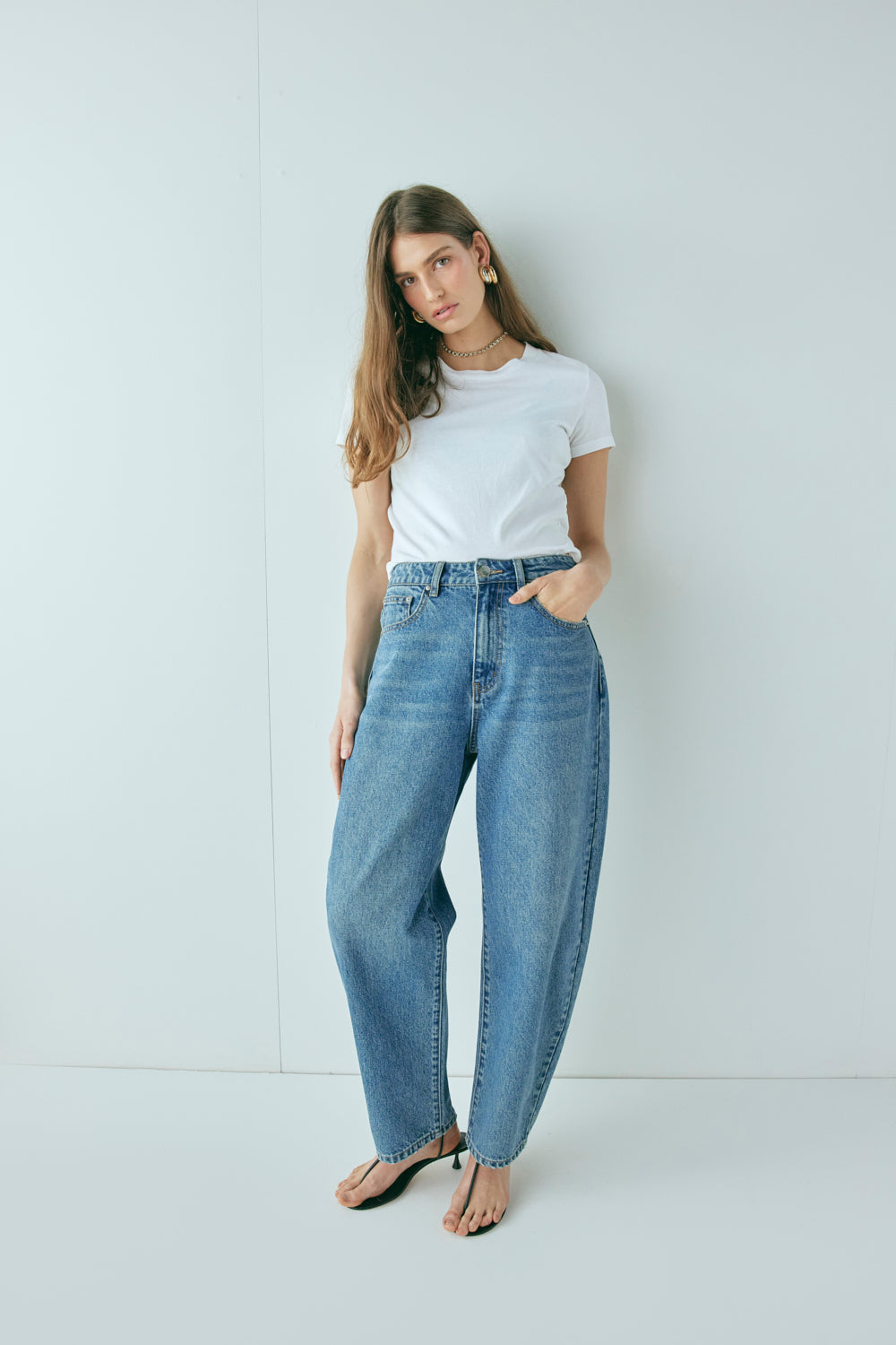 Lex Barrel Denim Jeans Blue