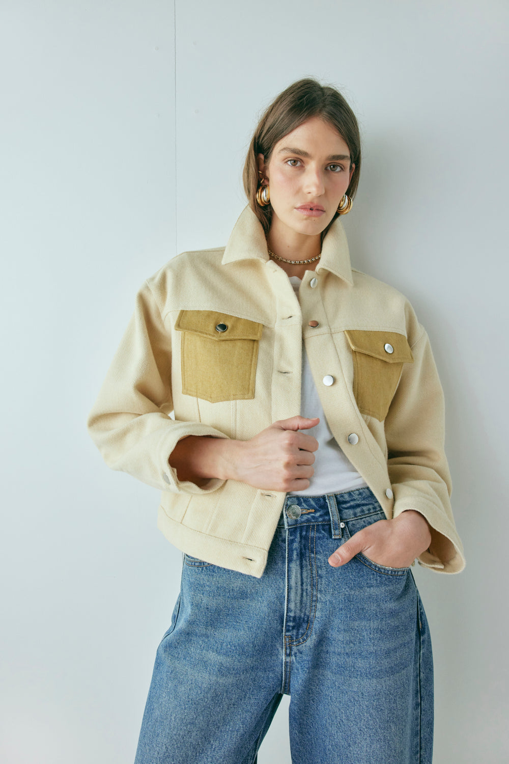 Elani Trucker Jacket Oat