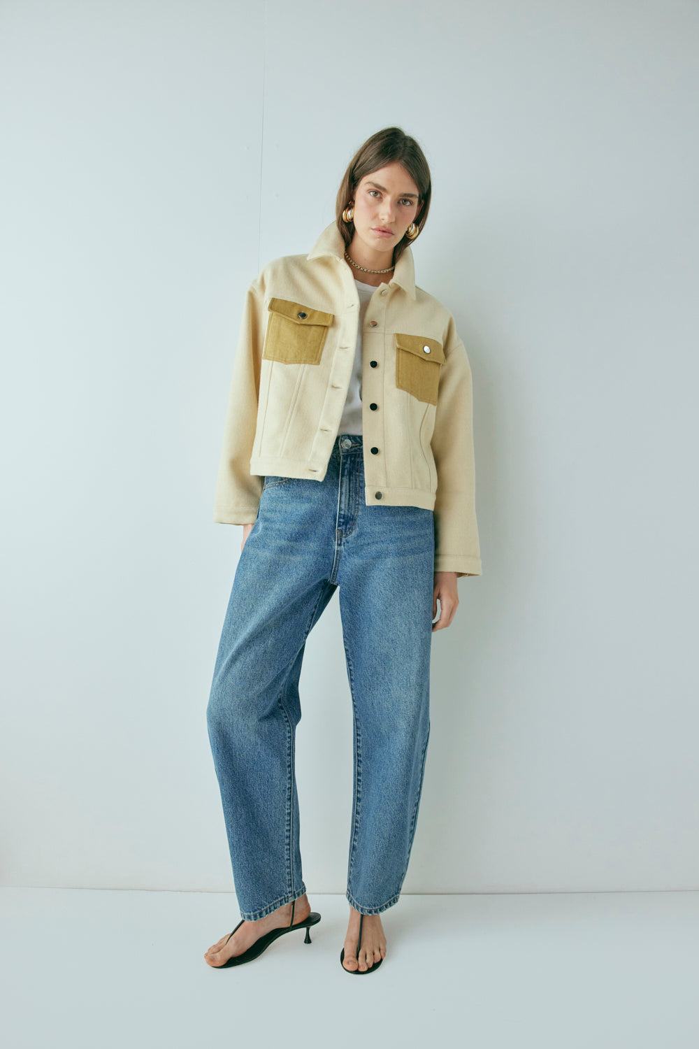 Elani Trucker Jacket Oat