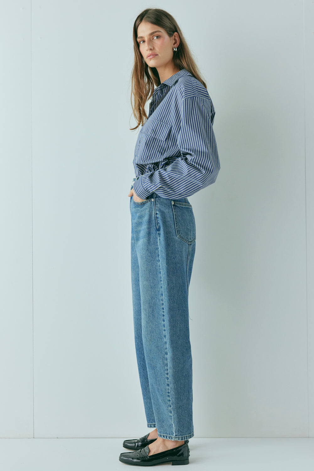 Lex Barrel Denim Jeans Blue