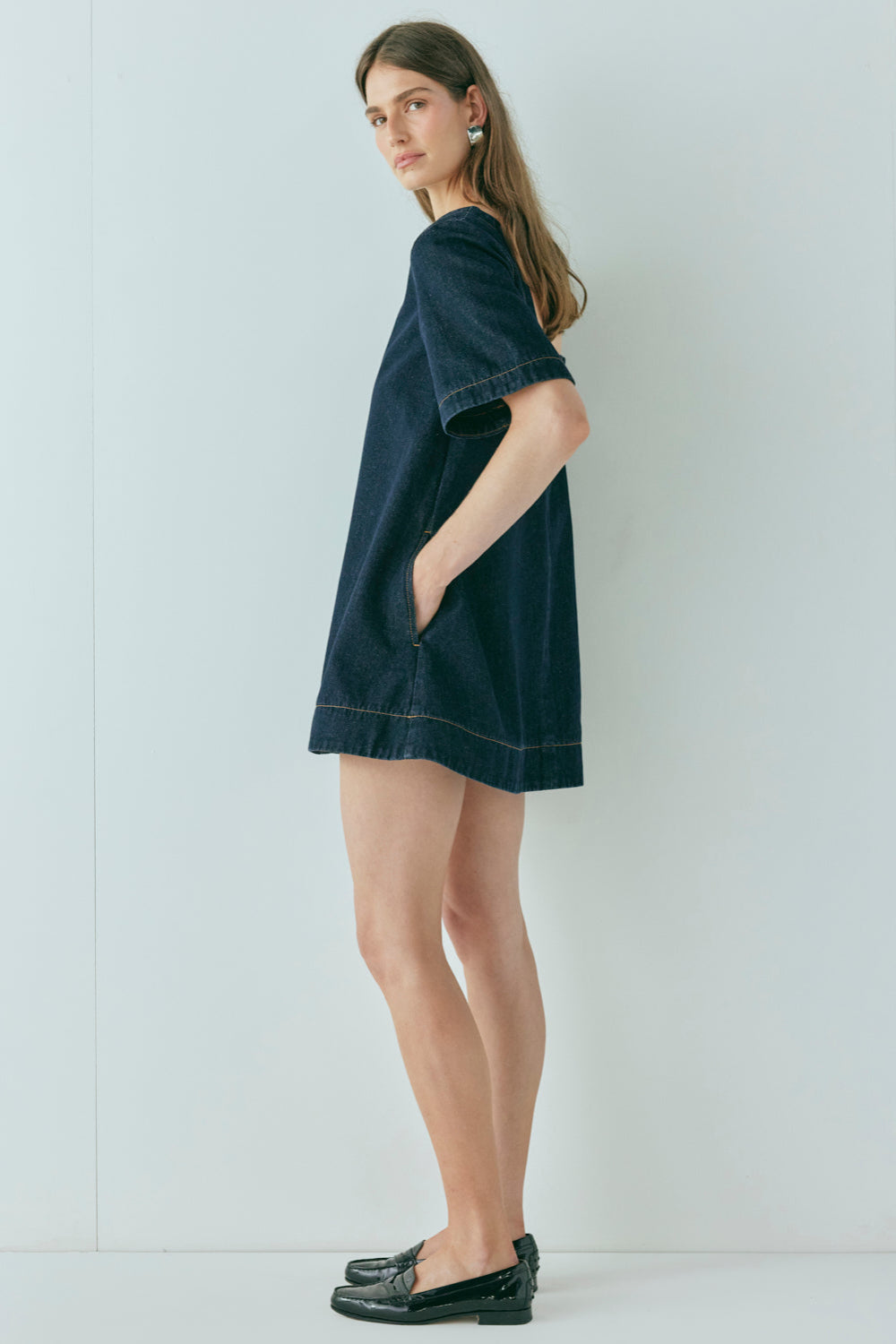 Peyton Denim Mini Dress Indigo