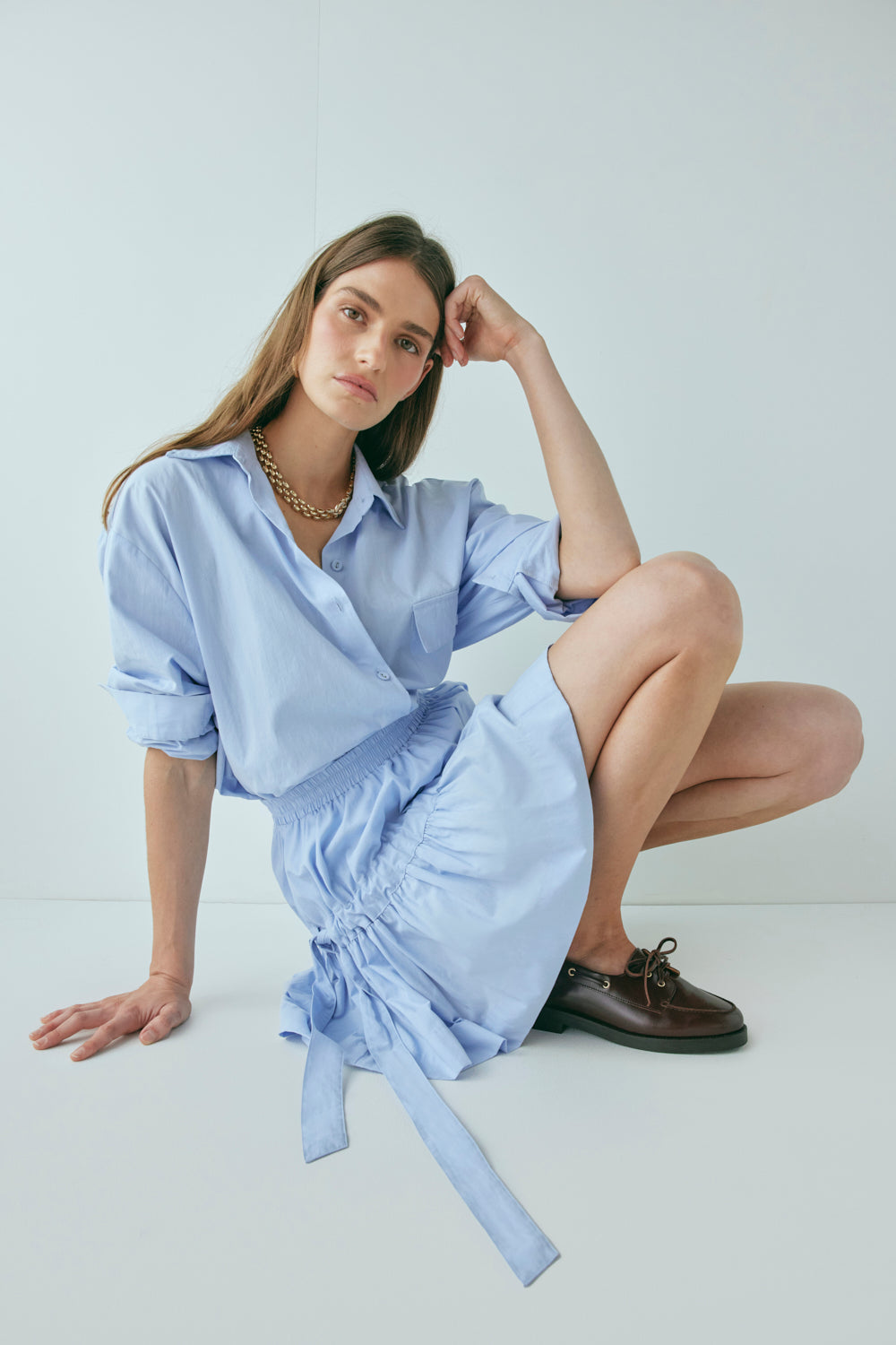 Lily Mini Skirt Sky