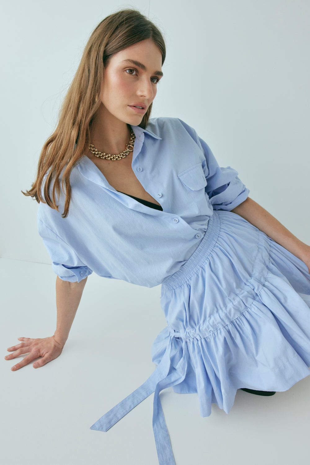 Lily Mini Skirt Sky