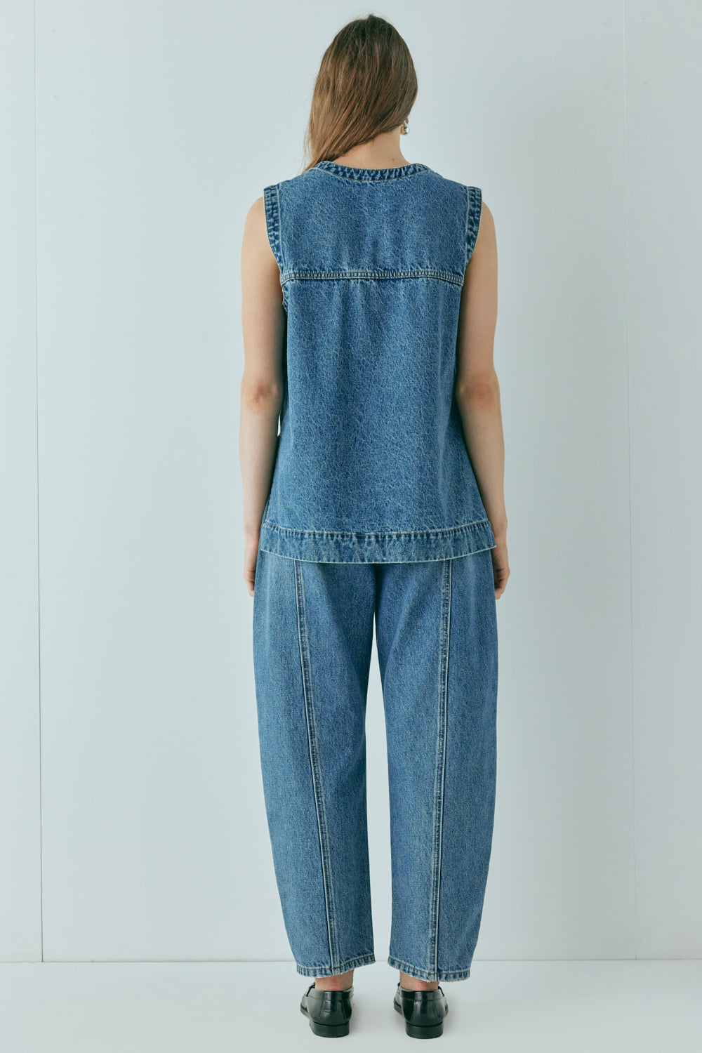 Muni Denim Tunic Top Blue