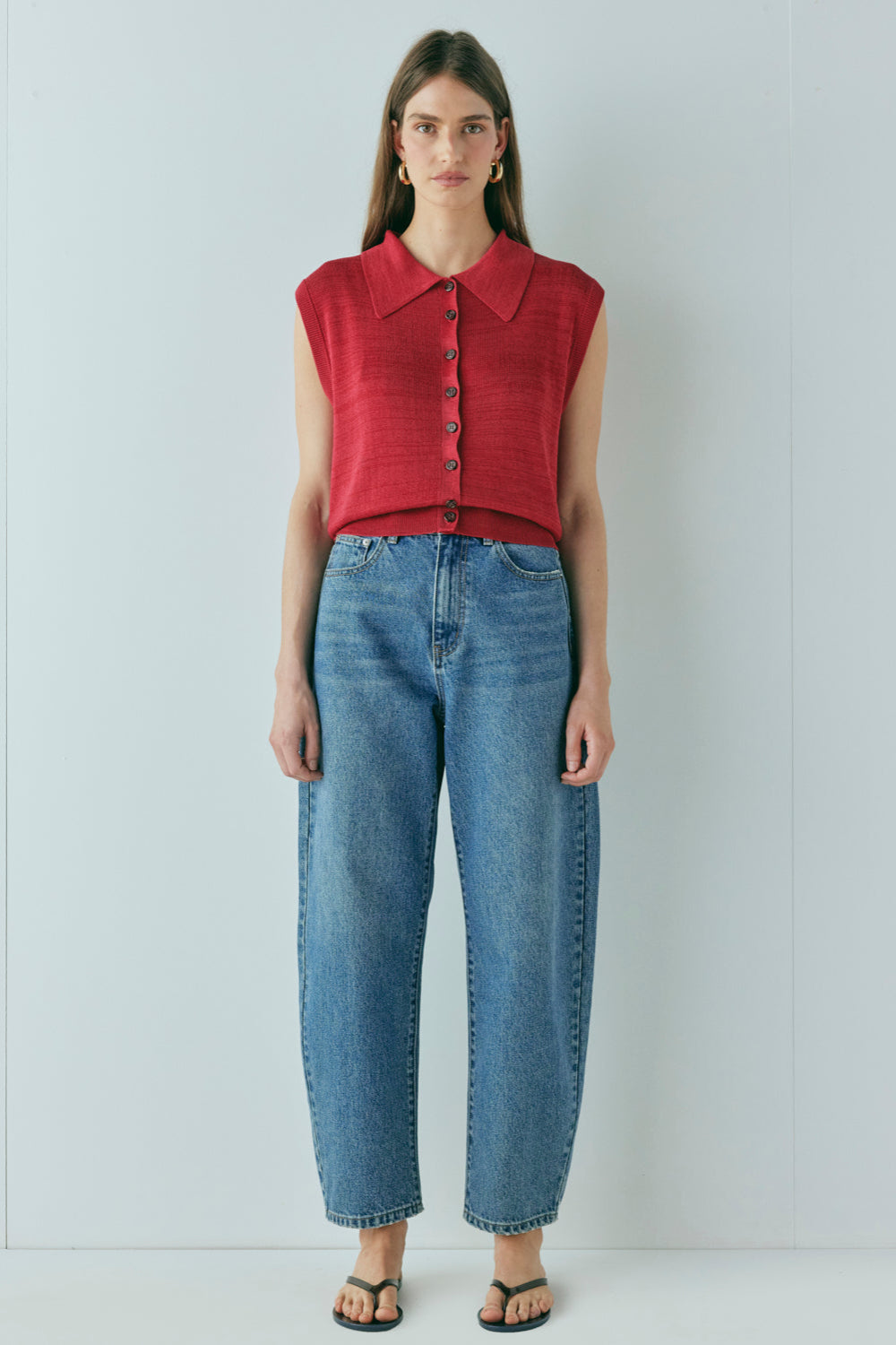Aubrey Knit Top Red