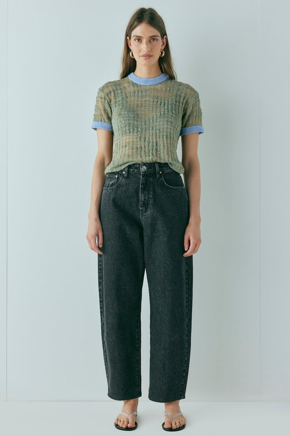 Lex Barrel Denim Jeans Washed Black