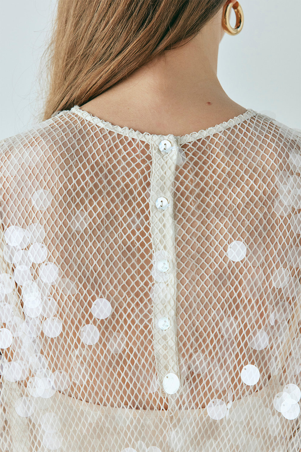 Astrid Sequin Maxi Dress Cream