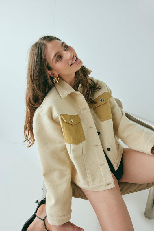 Elani Trucker Jacket Oat