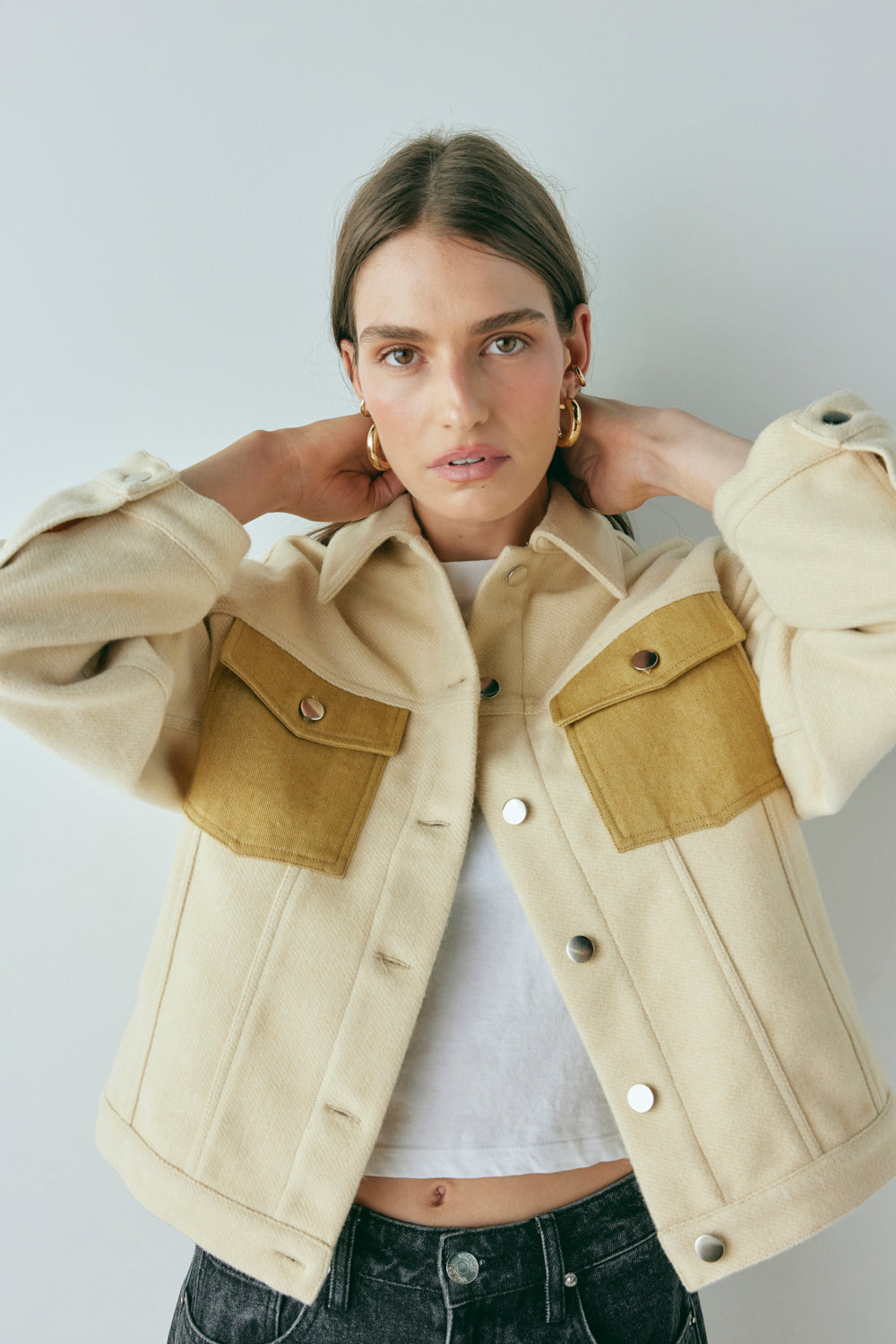 Elani Trucker Jacket Oat