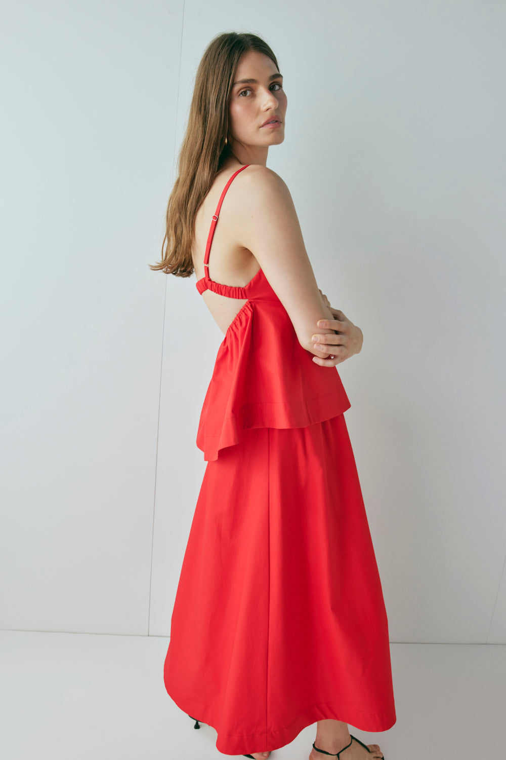 Ruby Midi Skirt Red