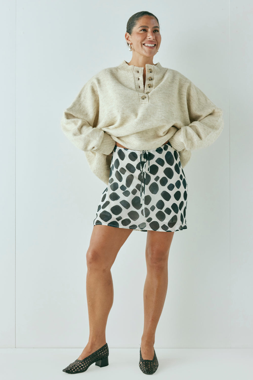The Way to San Jose Bias Cut Mini Skirt Eni