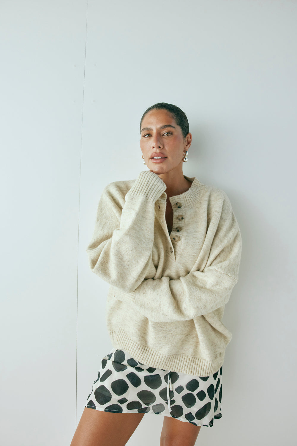 Blair Knit Jumper Oat Marle