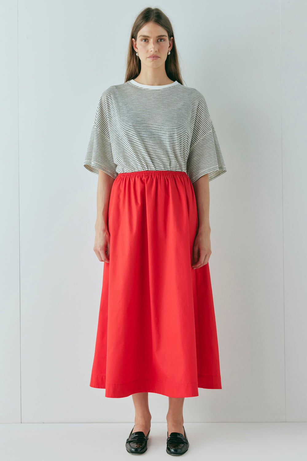 Ruby Midi Skirt Red