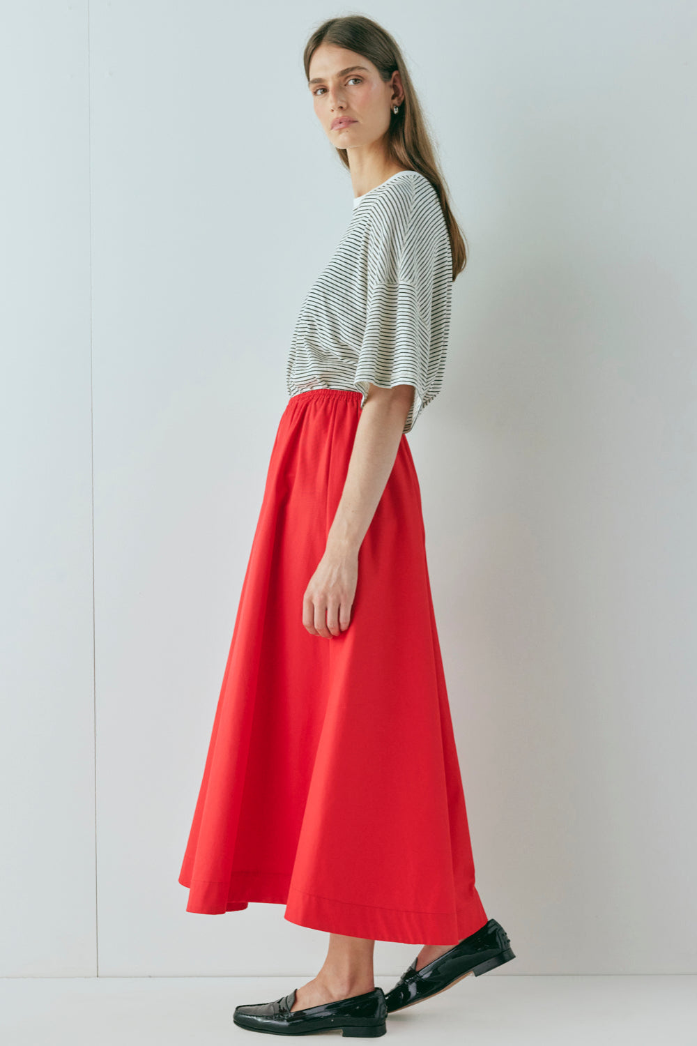 Ruby Midi Skirt Red