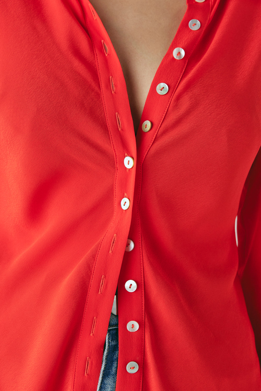 Mila Bias Shirt Red