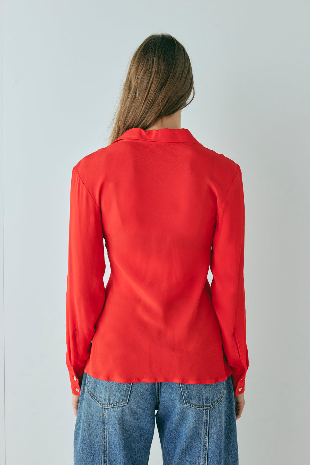 Mila Bias Shirt Red