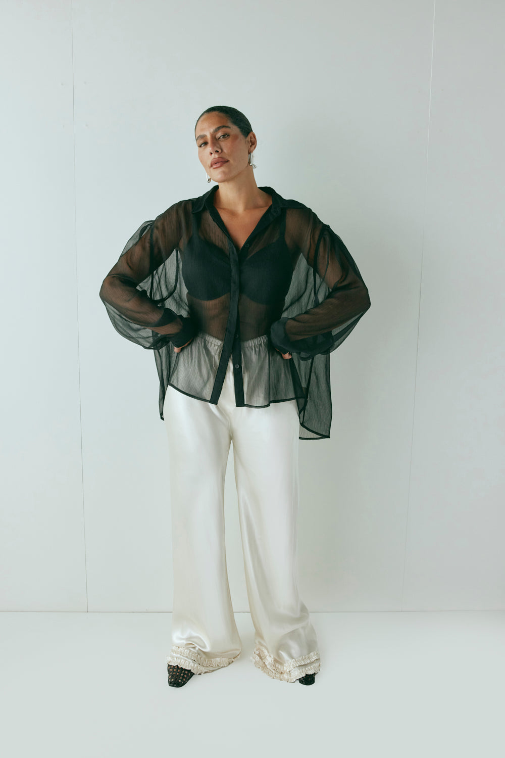 Kendal Sheer Shirt Black