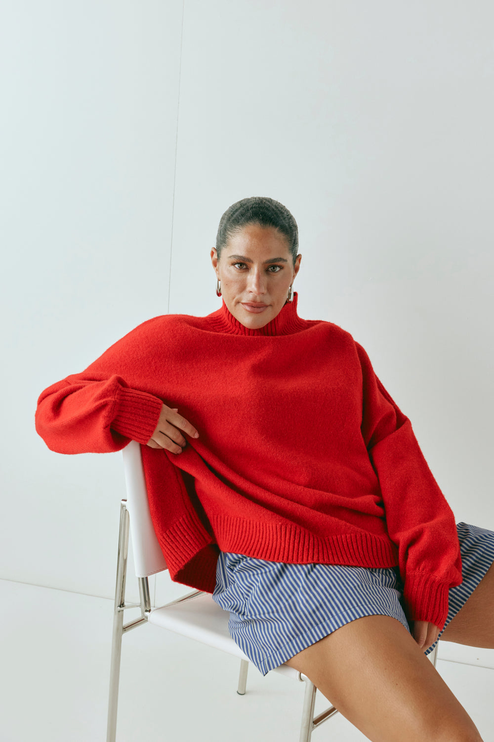 Yumi Knit Jumper Red