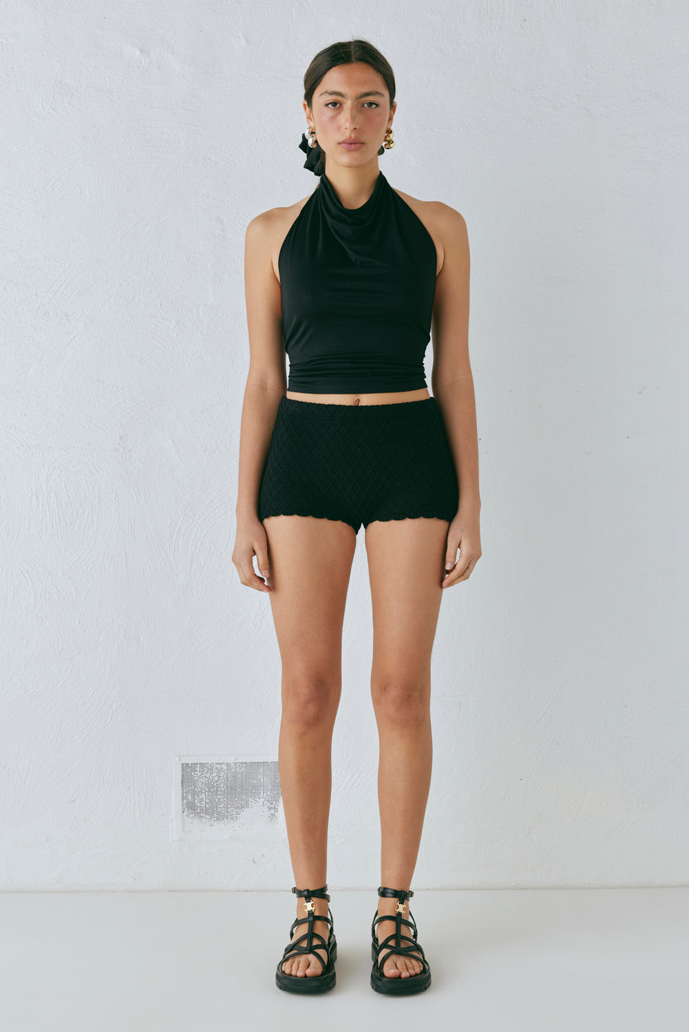 Inner Glow Knit Shorts Black