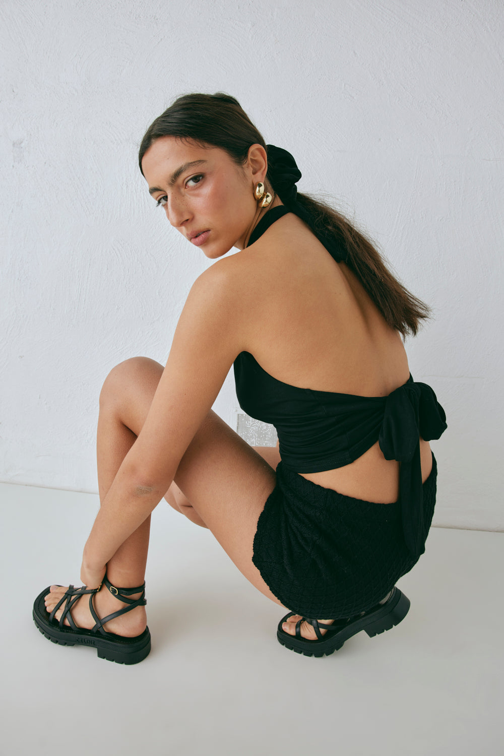 Inner Glow Knit Shorts Black