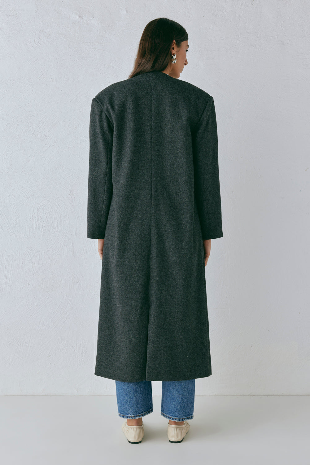 Vale Trench Coat Charcoal