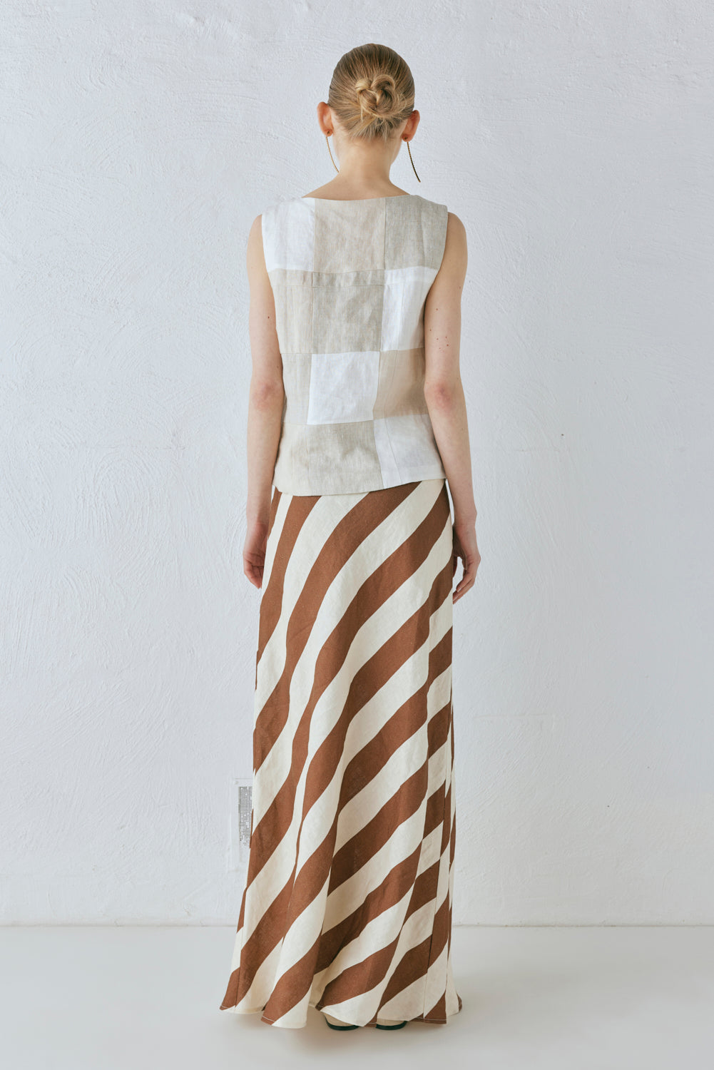 Sun Linen Maxi Skirt Stripe