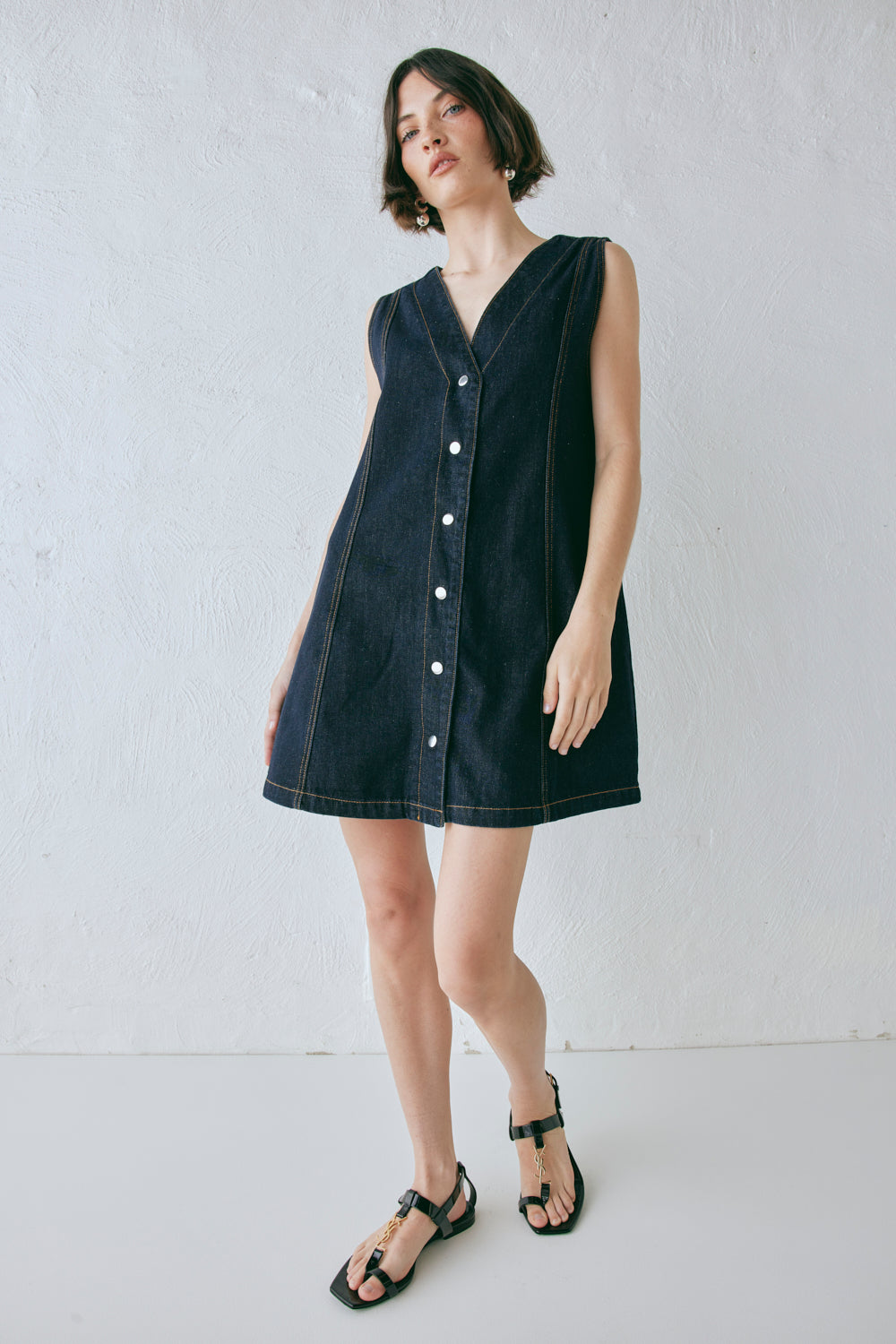 Aston Denim Mini Dress Indigo
