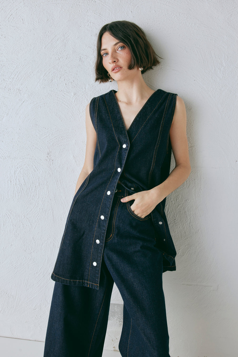 Aston Denim Mini Dress Indigo