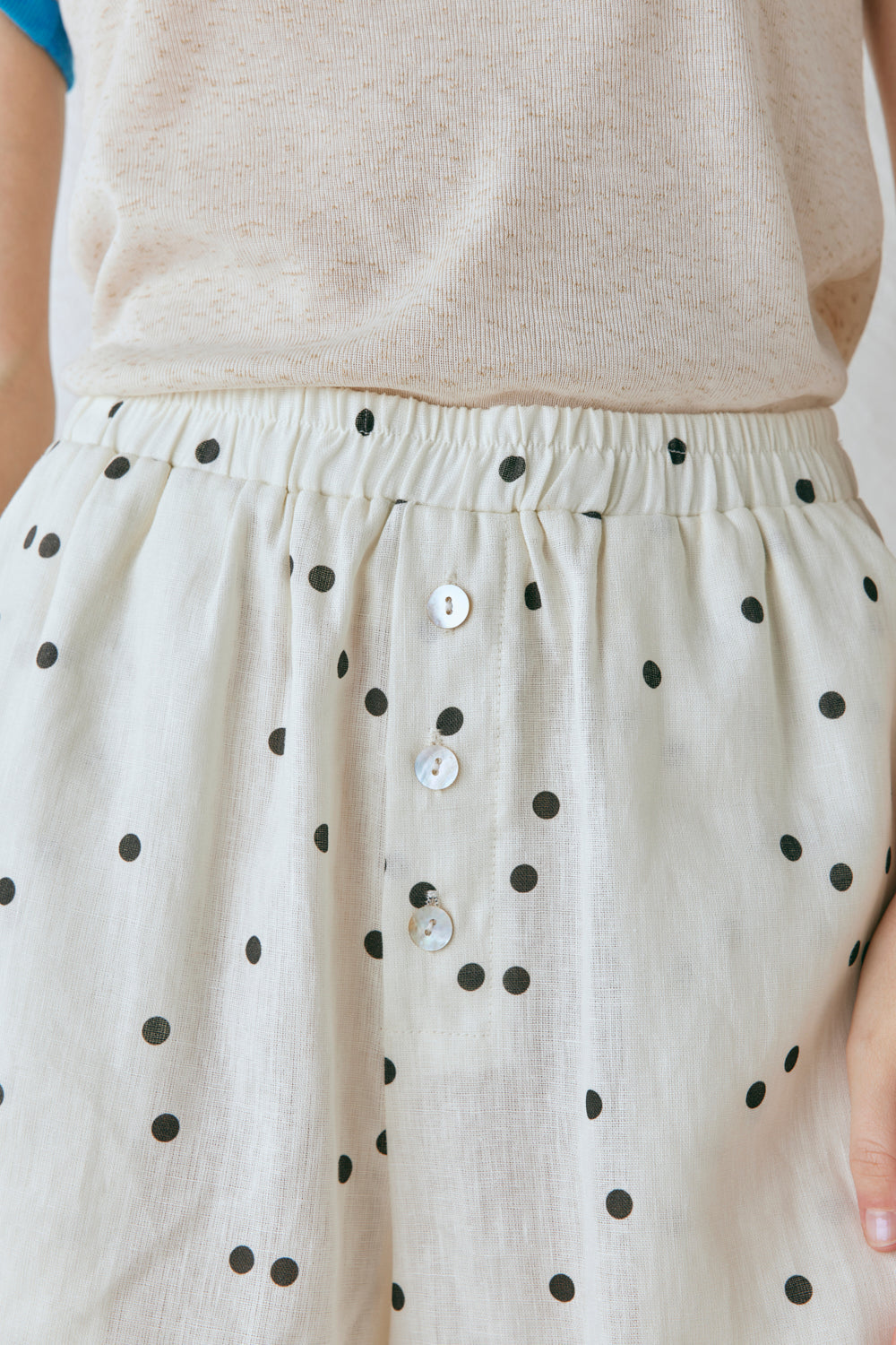 Eliza Linen Shorts Dot