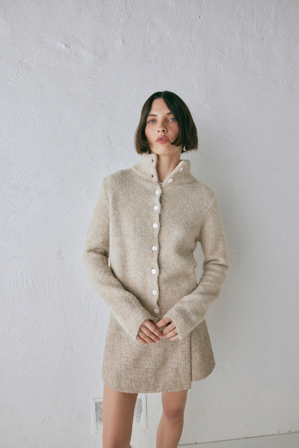 Henley Knit Cardigan Marle