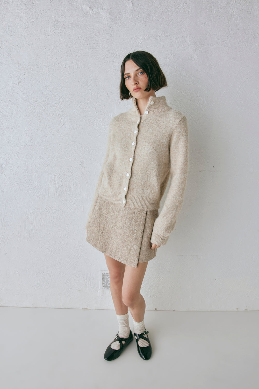 Henley Knit Cardigan Marle