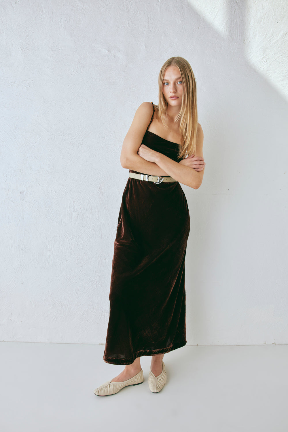 Jade Midi Dress Coffee
