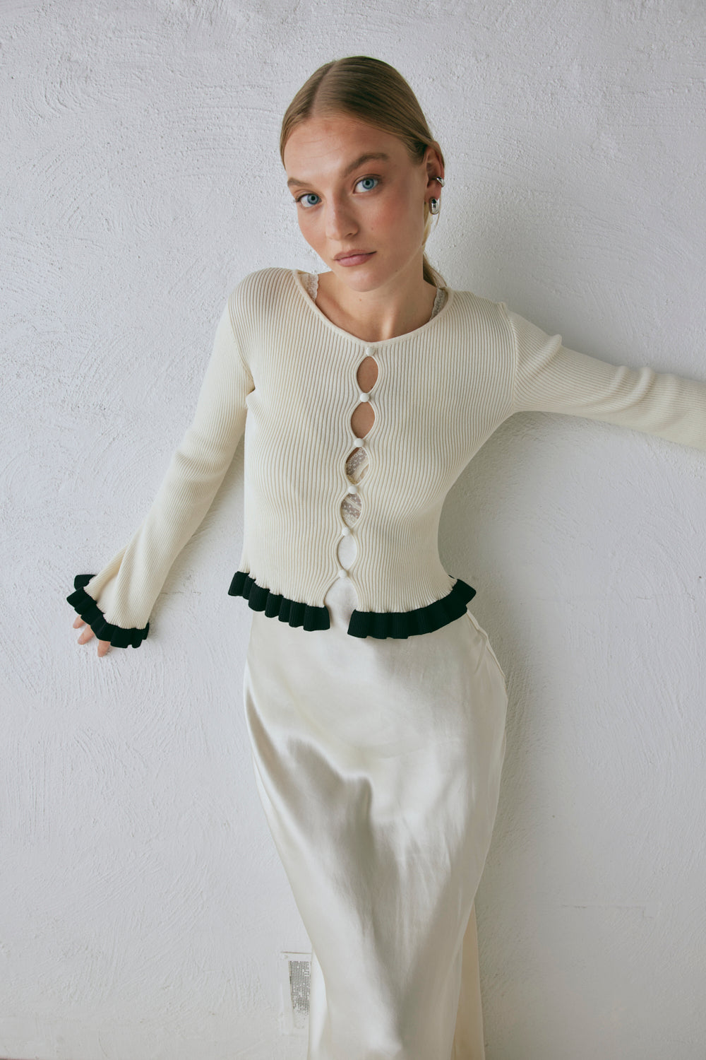 Zoey Knit Top Cream