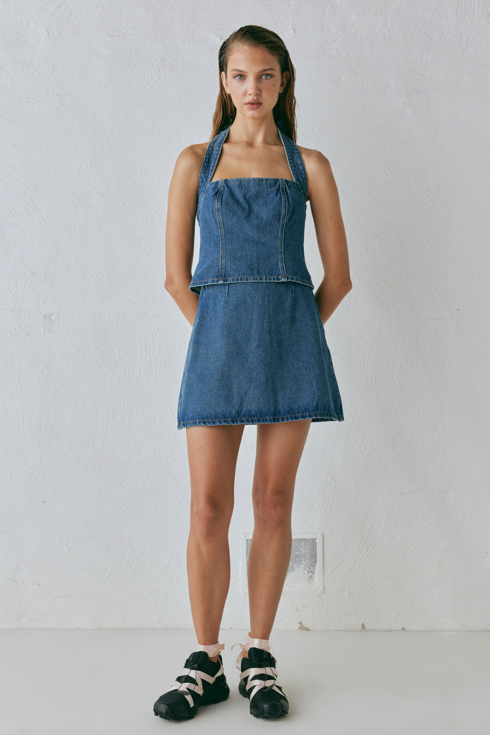 Anna Denim Top Blue