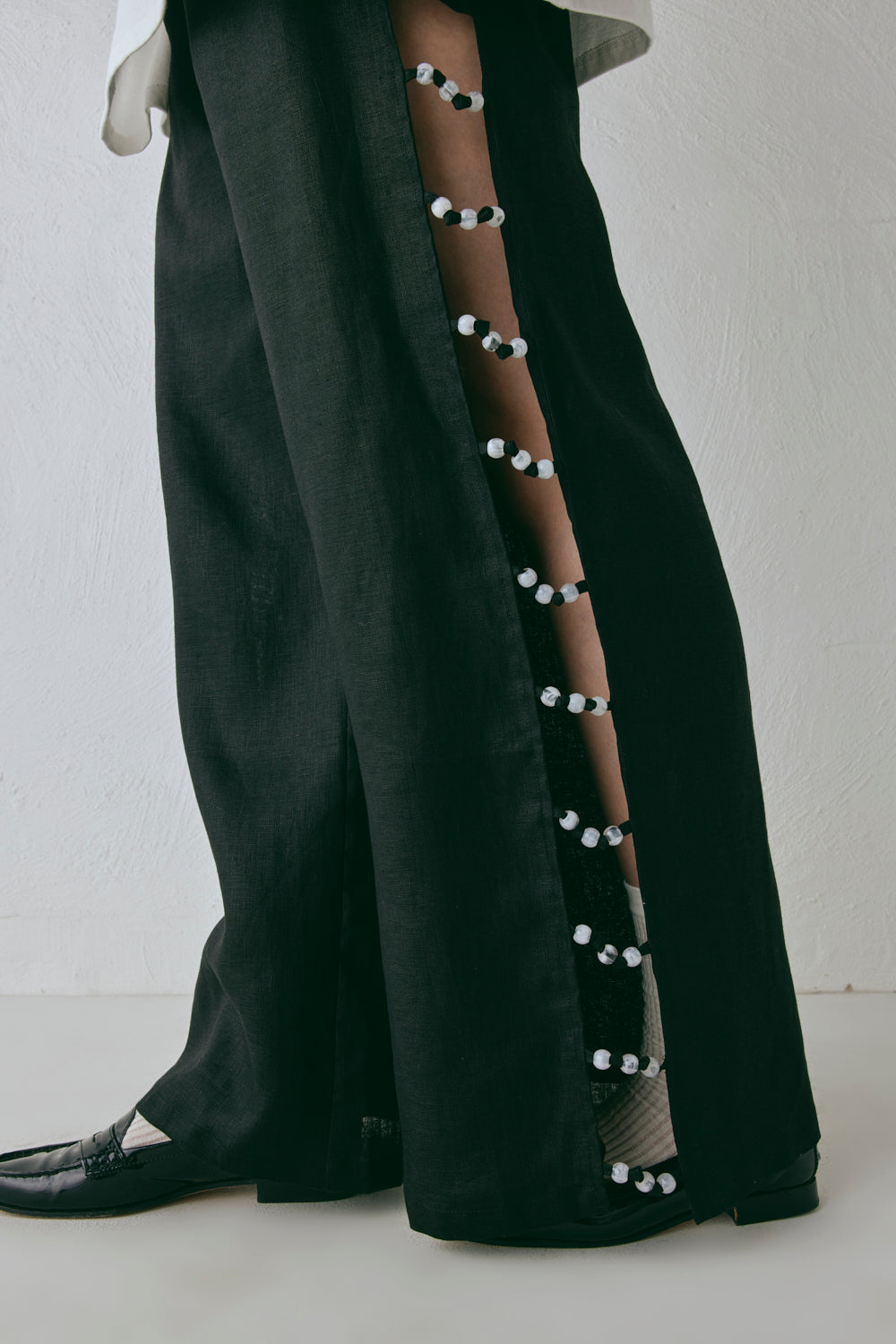 Tia Linen Pants Black