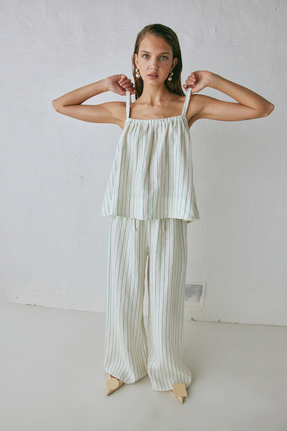 Raya Linen Pants Stripe