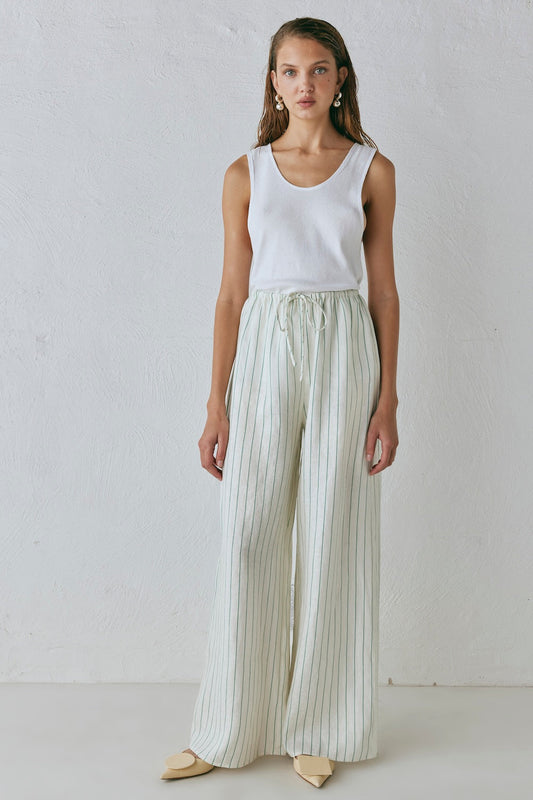 Raya Linen Pants Stripe