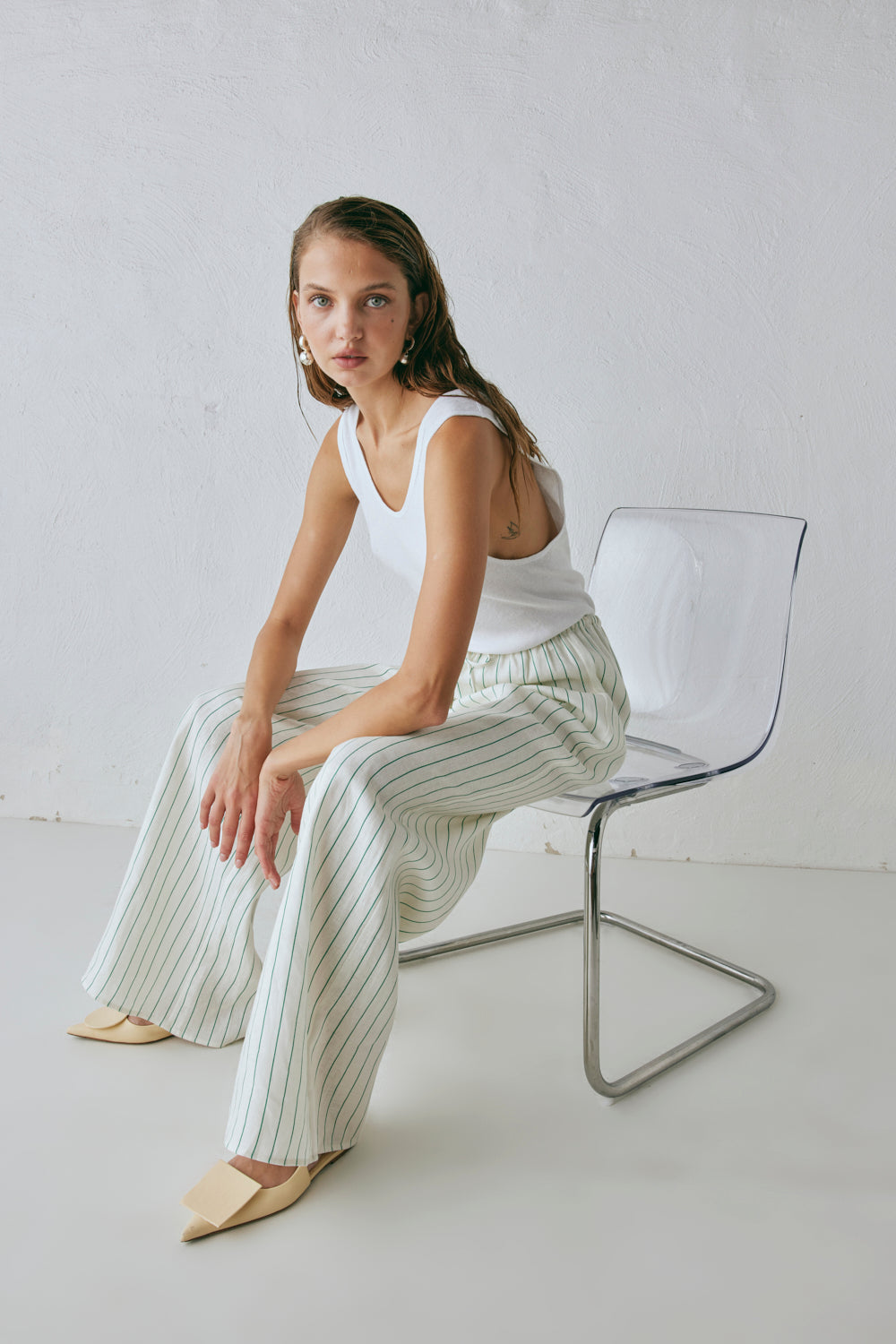 Raya Linen Pants Stripe