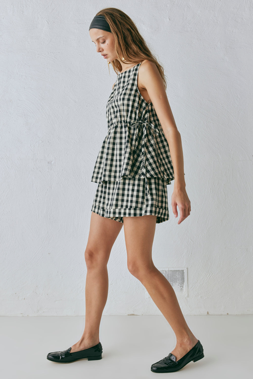 Freda Shorts Black Check