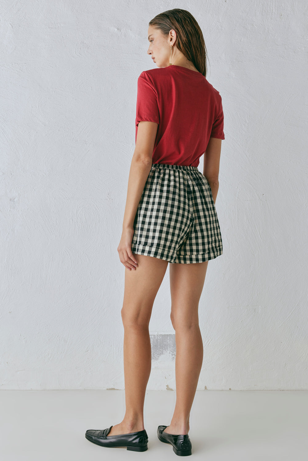 Freda Shorts Black Check