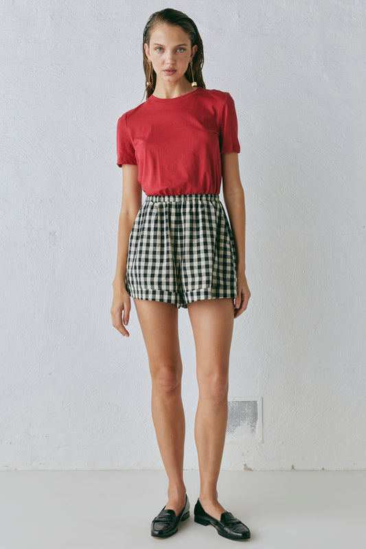 Freda Shorts Black Check