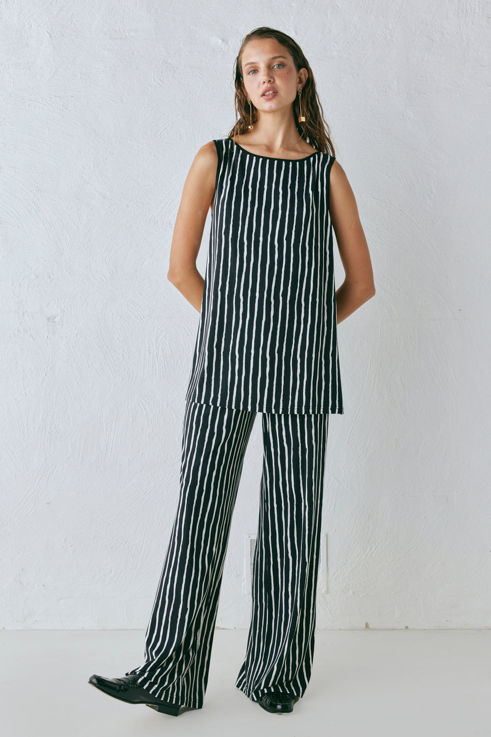 Rieti Pants Black Stripe