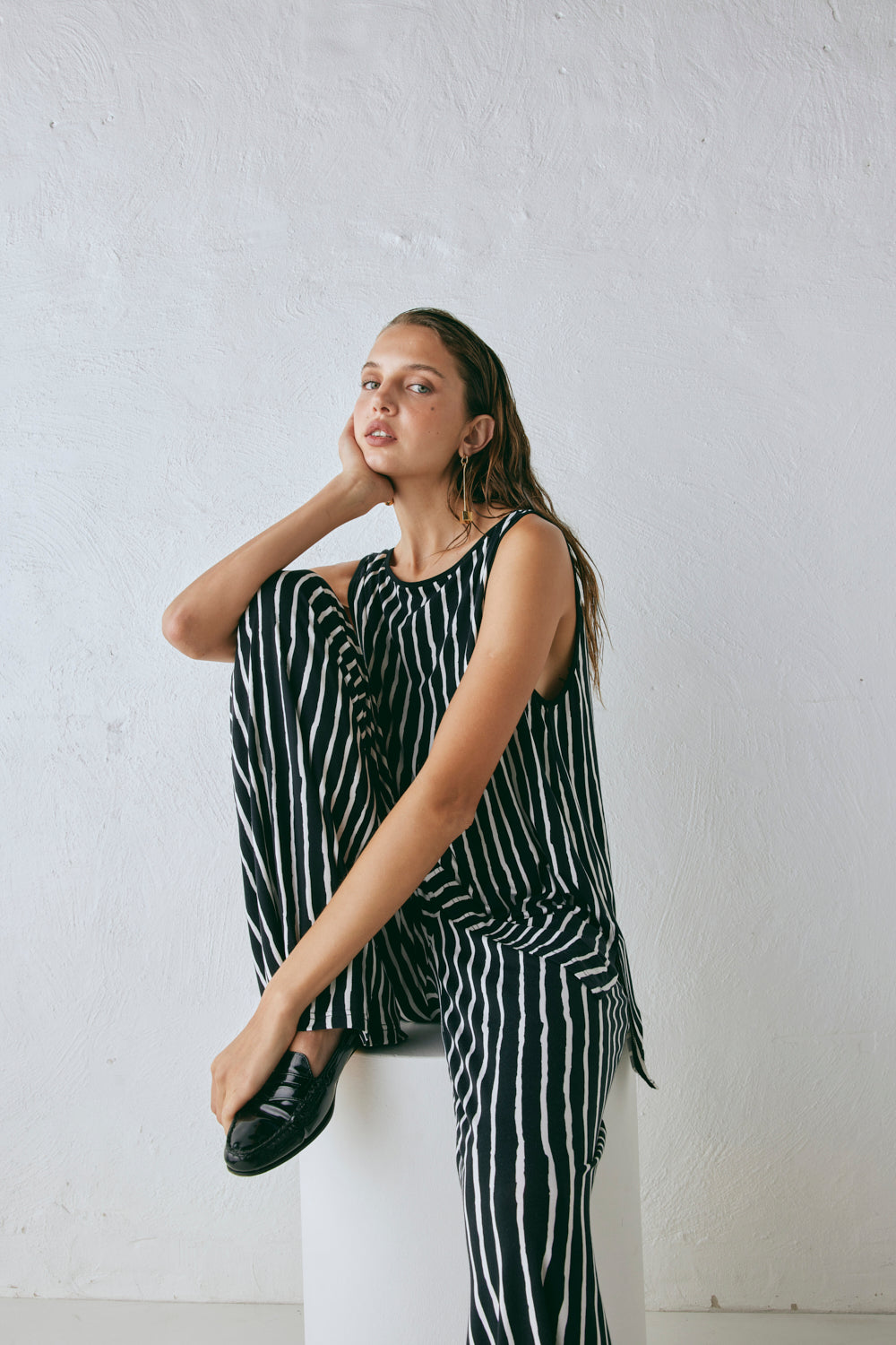 Rieti Pants Black Stripe