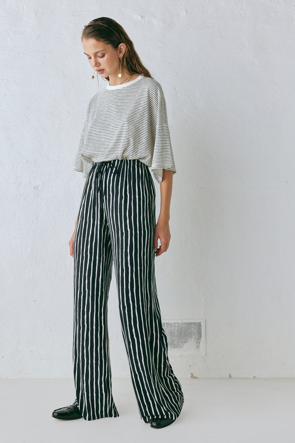 Rieti Pants Black Stripe