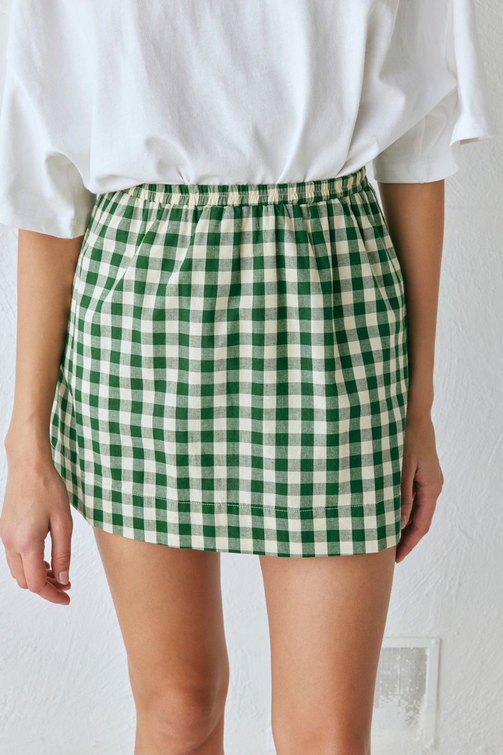 Elka Mini Skirt Green Check