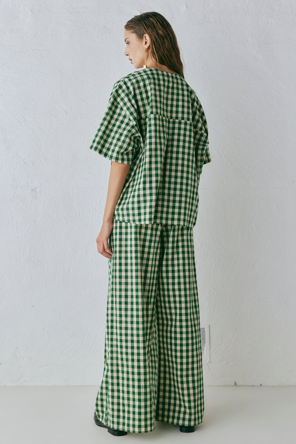 Naomi Smock Top Green Check
