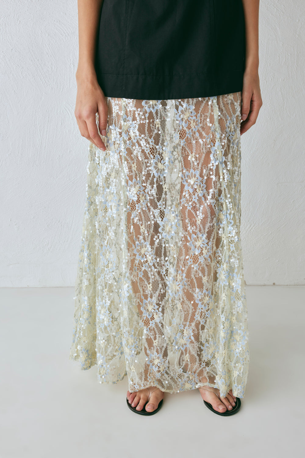 Robbie Sequin Maxi Dress Black