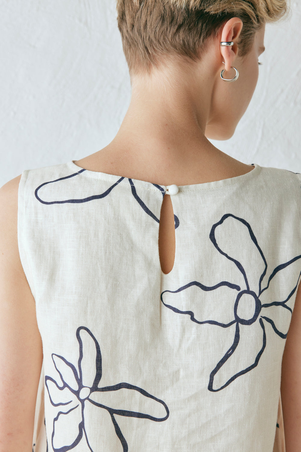 Aftersun Linen Mini Dress Fleur